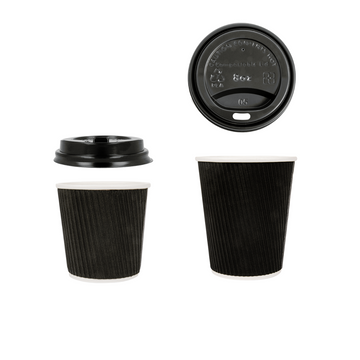 Bicchieri da caffè 120ml in carta nero da € 0,026 Cad + Iva